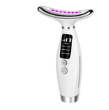 Oyrea Contour, dispositivo LED para cuello y mandíbula, con la luz encendida
